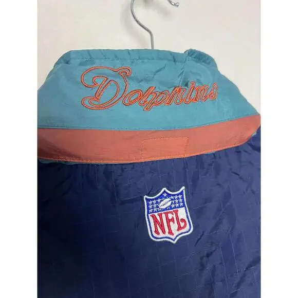 Vintage Miami Dolphins Windbreaker Full Zip Jacket NFL Pro Line Starter Size XL